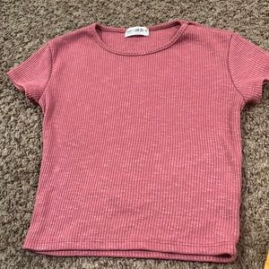 pink crop top